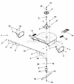 Cutterdeck_Assembly Diagram and Parts List for 5126-32-20 Honda GX390 HD Little Wonder Brush Cutter
